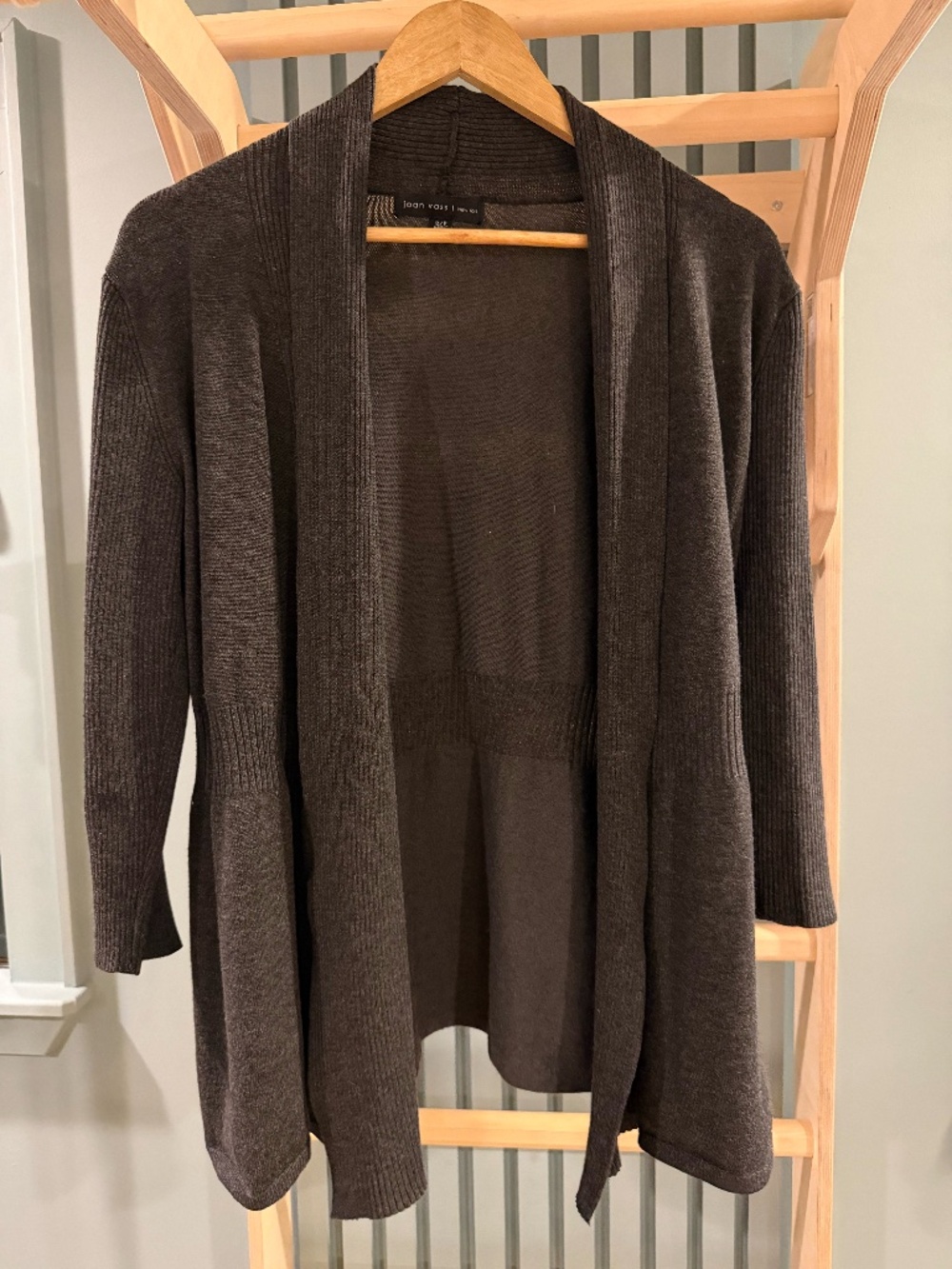 Joan Vass New York Long Open-Front Cardigan – Size S/P